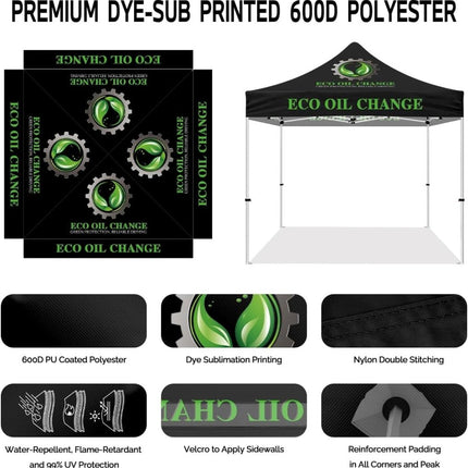 ABLEM8CANOPY ECO OIL CHANGE 10x10 Canopy With Side Tent - ablem8canopy
