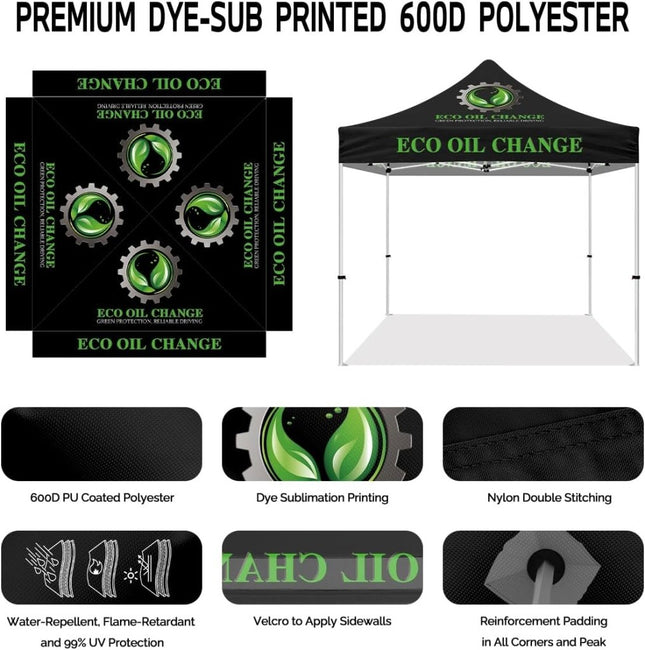 ABLEM8CANOPY ECO OIL CHANGE 10x10 Canopy With Side Tent - ablem8canopy