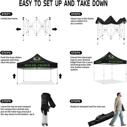 ABLEM8CANOPY ECO OIL CHANGE 10x10 Canopy With Side Tent - ablem8canopy