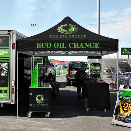 ABLEM8CANOPY ECO OIL CHANGE 10x10 Canopy With Side Tent - ablem8canopy