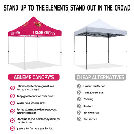 ABLEM8CANOPY Fresh Crepes 10x10 Covered Canopy Tent - ablem8canopy