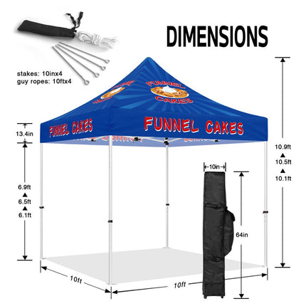 ABLEM8CANOPY Funnel Cakes 10x10 Canopy Pop Up Tent - ablem8canopy