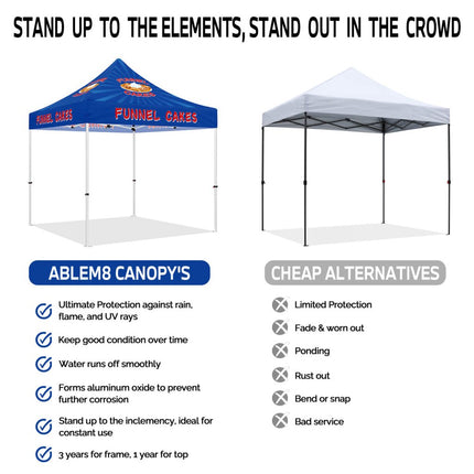 ABLEM8CANOPY Funnel Cakes 10x10 Canopy Pop Up Tent - ablem8canopy