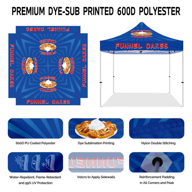 ABLEM8CANOPY Funnel Cakes 10x10 Canopy Pop Up Tent - ablem8canopy