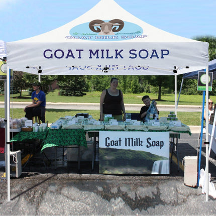 ABLEM8CANOPY Goat Milk Soap 10x10 White Canopy Tent - ablem8canopy