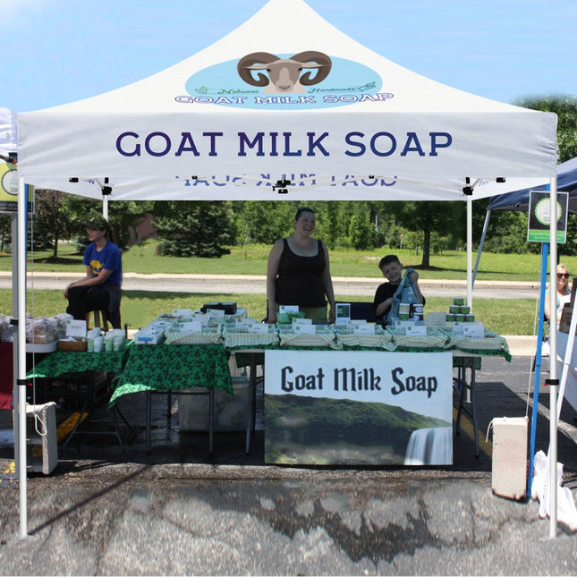 ABLEM8CANOPY Goat Milk Soap 10x10 White Canopy Tent - ablem8canopy