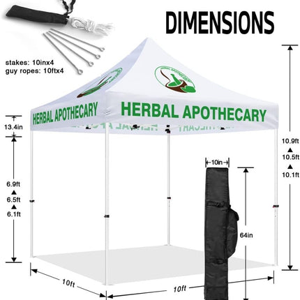 ABLEM8CANOPY Herbal Apothecary 10x10 Easy Set up Canop Tent - ablem8canopy