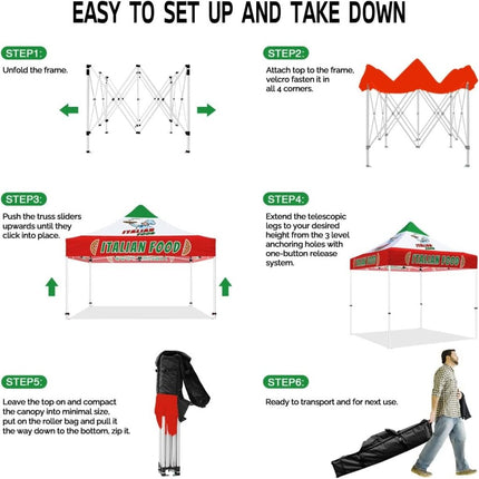 ABLEM8CANOPY Italian Food 10x10 heavy duty canopy tent - ablem8canopy