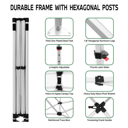 ABLEM8CANOPY Local Farm Produce 10x10 Pop Up Sun Canopy Tent - ablem8canopy