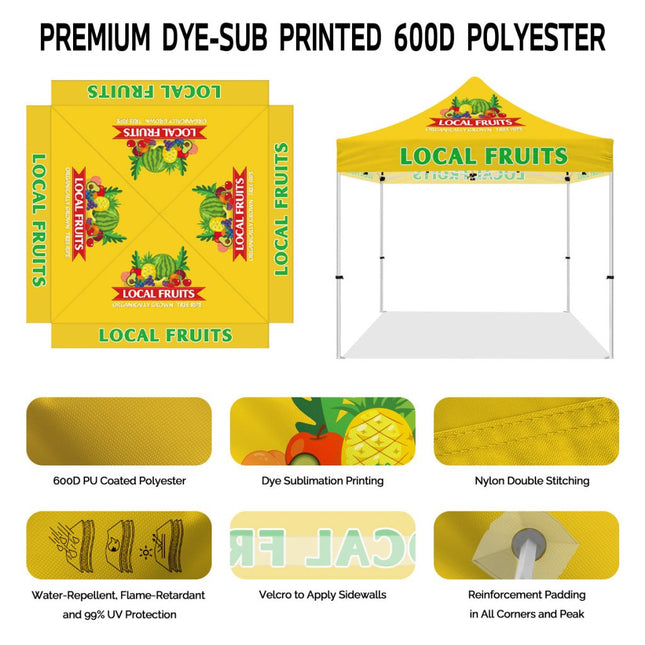 ABLEM8CANOPY Local Fruits 10x10 Pop Up Branded Canopy Tents - ablem8canopy