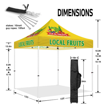 ABLEM8CANOPY Local Fruits 10x10 Pop Up Branded Canopy Tents - ablem8canopy