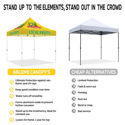 ABLEM8CANOPY Local Fruits 10x10 Pop Up Branded Canopy Tents - ablem8canopy