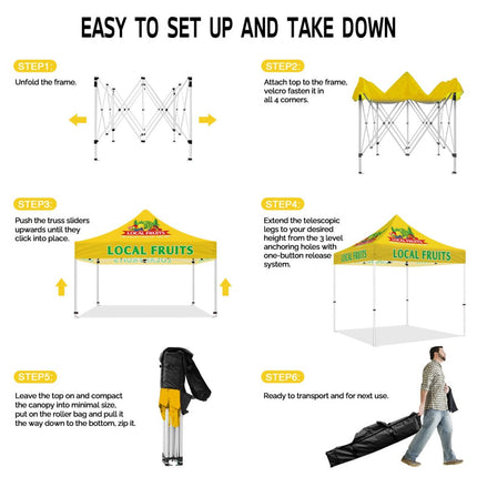 ABLEM8CANOPY Local Fruits 10x10 Pop Up Branded Canopy Tents - ablem8canopy