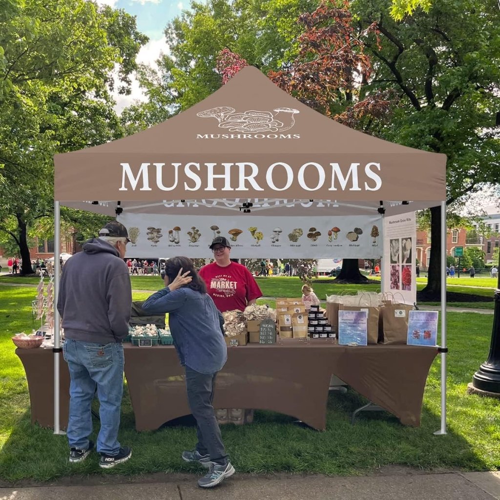mushroom tents for adults Mushroom Concession 10x10 Best Rated Canopy Tents 1 full wall