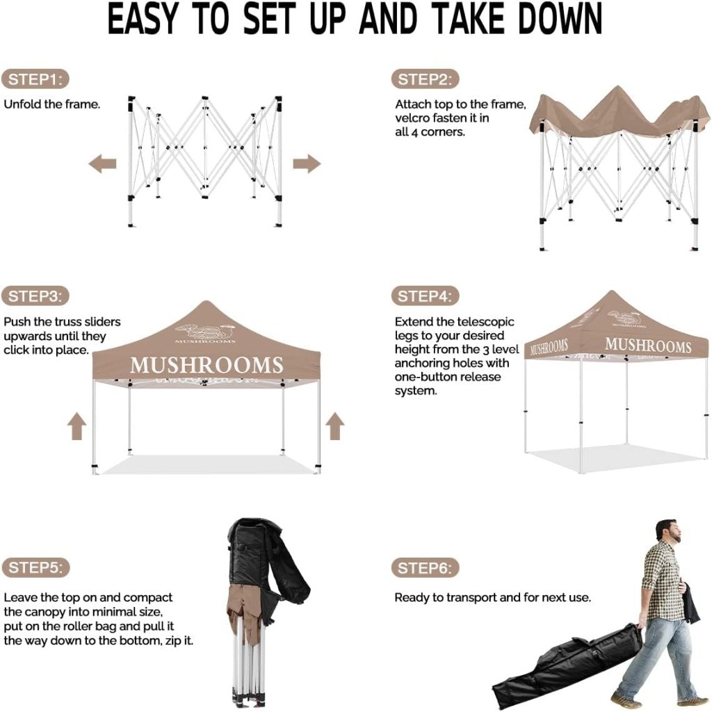best rated canopy tents Mushroom Concession 10x10 Best Rated Canopy Tents 1 full wall