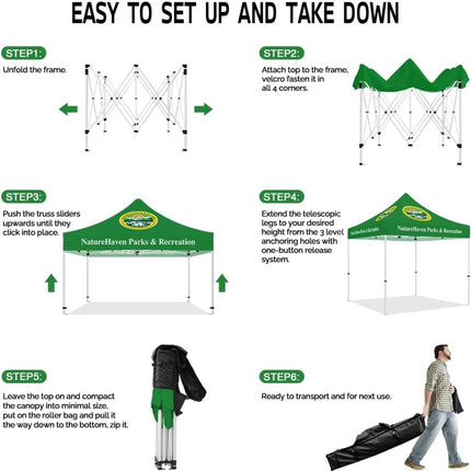 ABLEM8CANOPY Naturehaven Park & Recreation 10 By 10 Pop Up Canopy Tent - ablem8canopy