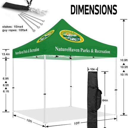 ABLEM8CANOPY Naturehaven Park & Recreation 10 By 10 Pop Up Canopy Tent - ablem8canopy