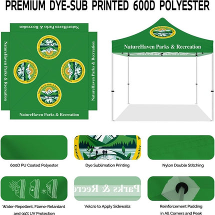 ABLEM8CANOPY Naturehaven Park & Recreation 10 By 10 Pop Up Canopy Tent - ablem8canopy