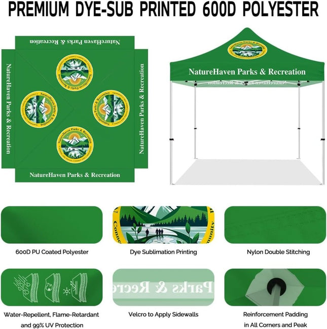 ABLEM8CANOPY Naturehaven Park & Recreation 10 By 10 Pop Up Canopy Tent - ablem8canopy