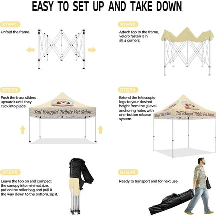 ABLEM8CANOPY Pet Salon 10x10 Best Canopy Tent with Sides - ablem8canopy