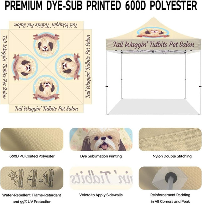 ABLEM8CANOPY Pet Salon 10x10 Best Canopy Tent with Sides - ablem8canopy