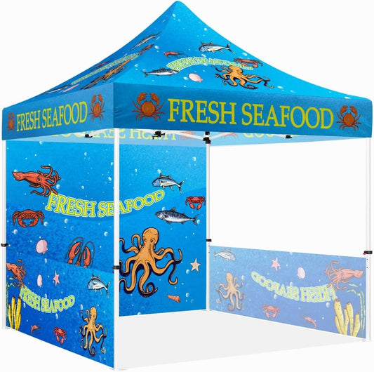 ABLEM8CANOPY Seafood 10x10 Pop Up Tents and Canopies - ablem8canopy