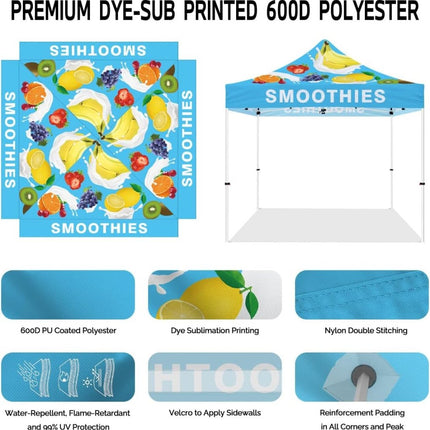 ABLEM8CANOPY Smoothies 10x10 Pop Up Canopy Tent For Smoothie Stand - ablem8canopy