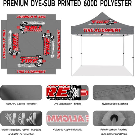 ABLEM8CANOPY TIRE ALIGNMENT 10x10 Outdoor Canopy Tent - ablem8canopy