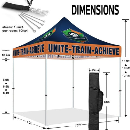 ABLEM8CANOPY UNITE TRAIN ACHIEVE 10x10 Soccer Tent for Soccer Games - ablem8canopy