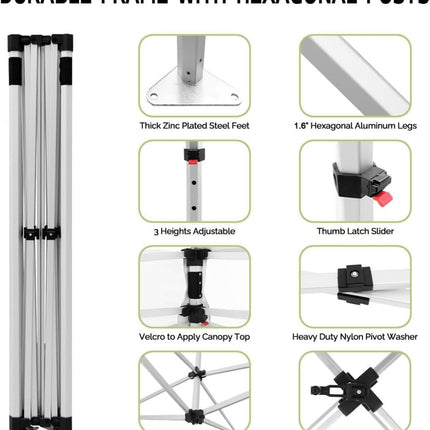 ABLEM8CANOPY Verde Visions Landscapes 10x10 Canopy Tents with Sidewalls - ablem8canopy