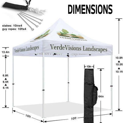 ABLEM8CANOPY Verde Visions Landscapes 10x10 Canopy Tents with Sidewalls - ablem8canopy