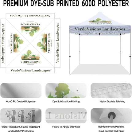 ABLEM8CANOPY Verde Visions Landscapes 10x10 Canopy Tents with Sidewalls - ablem8canopy