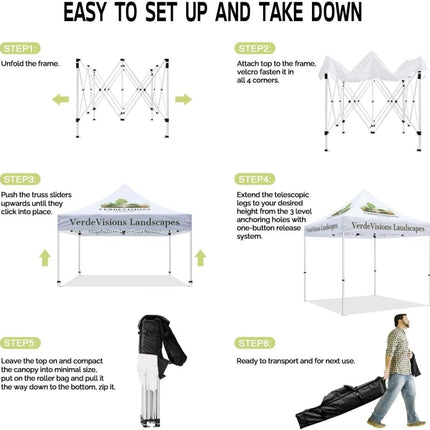 ABLEM8CANOPY Verde Visions Landscapes 10x10 Canopy Tents with Sidewalls - ablem8canopy