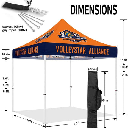 ABLEM8CANOPY VOLLEYSTAR ALLIANCE 10x10 Instant Canopy Tent - ablem8canopy