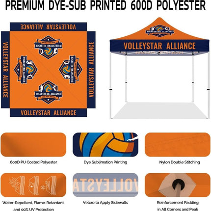 ABLEM8CANOPY VOLLEYSTAR ALLIANCE 10x10 Instant Canopy Tent - ablem8canopy
