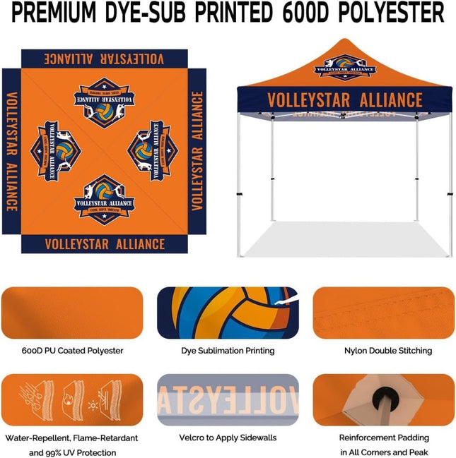 ABLEM8CANOPY VOLLEYSTAR ALLIANCE 10x10 Instant Canopy Tent - ablem8canopy