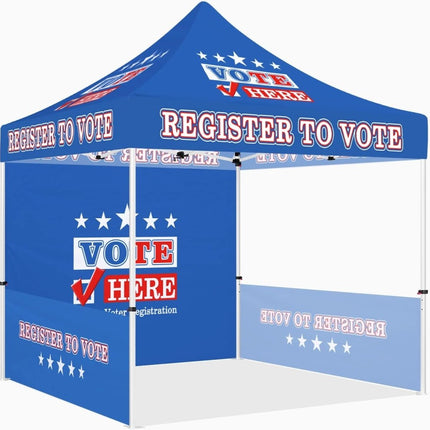 ABLEM8CANOPY Voter Registration 10x10 Commercial Pop Up Canopy Tents - ablem8canopy