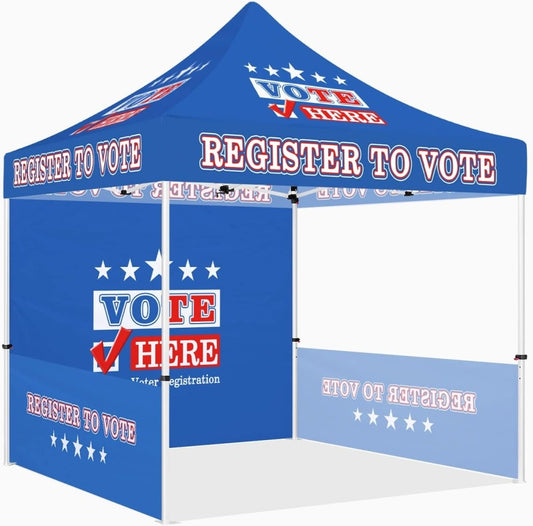 ABLEM8CANOPY Voter Registration 10x10 Commercial Pop Up Canopy Tents - ablem8canopy