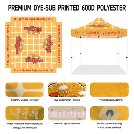 ABLEM8CANOPY Waffle 10x10 Pop Up Canopy Tent With Sides - ablem8canopy