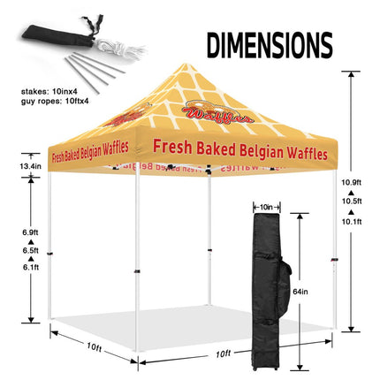 ABLEM8CANOPY Waffle 10x10 Pop Up Canopy Tent With Sides - ablem8canopy