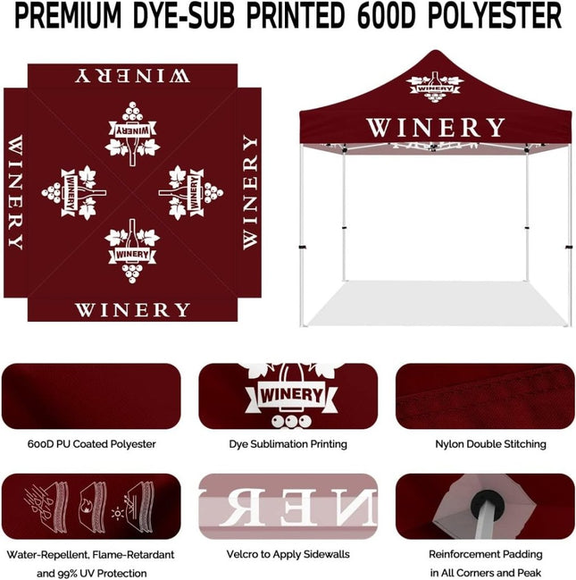 ABLEM8CANOPY Winery 10x10 Pop Up Tent Canopy For Tent Wine - ablem8canopy