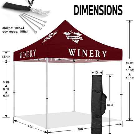 ABLEM8CANOPY Winery 10x10 Pop Up Tent Canopy For Tent Wine - ablem8canopy