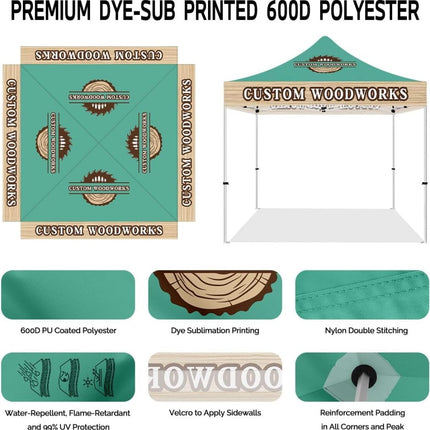 ABLEM8CANOPY Woodworks 10x10 Custom Canopy Tent - ablem8canopy