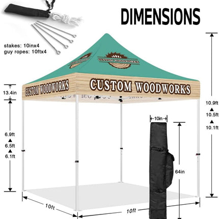 ABLEM8CANOPY Woodworks 10x10 Custom Canopy Tent - ablem8canopy