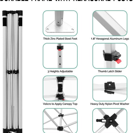 ABLEM8CANOPY Woodworks 10x10 Custom Canopy Tent - ablem8canopy