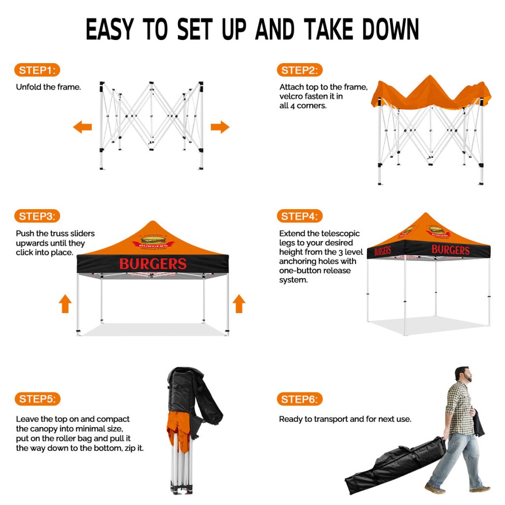 burger tent Burger Tent-10x10 Burger Pop Up Tents-ablem8canopy without sidewall
