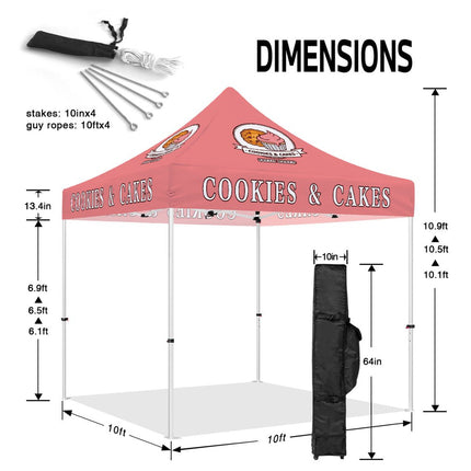 Camping Food Tent - 10 Canopy Tent for Cookies & Cakes - ablem8canopy