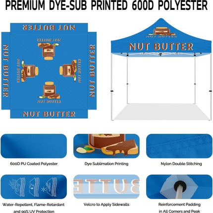 Canopy Tents 10x10 - ABLEM8CANOPY Nut Butter 10x10 Pop Up Canopy Tent - ablem8canopy