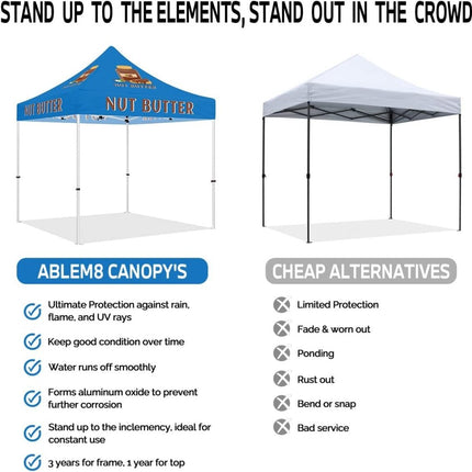 Canopy Tents 10x10 - ABLEM8CANOPY Nut Butter 10x10 Pop Up Canopy Tent - ablem8canopy