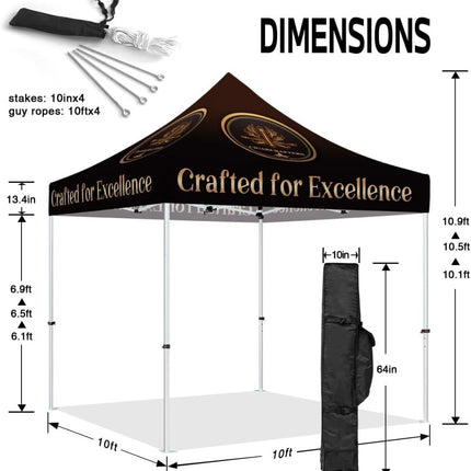 Cigar Tent - Crafted for Excellence Commercial Canopy Tent 10x10 - ablem8canopy